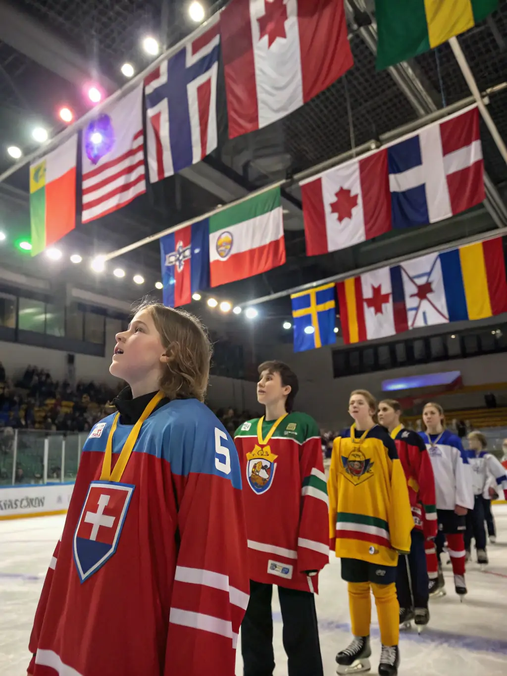 Image of a youth hockey team celebrating a victory, emphasizing teamwork, sportsmanship, and the positive impact of competitive play.